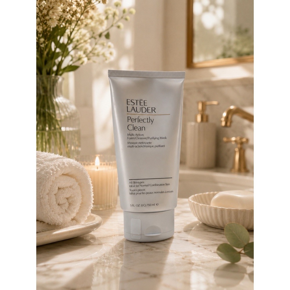 Estee Lauder PERFECTLY CLEAN Multi-Action Foam Cleanser/PurifyingMask - 5oz -NEW
